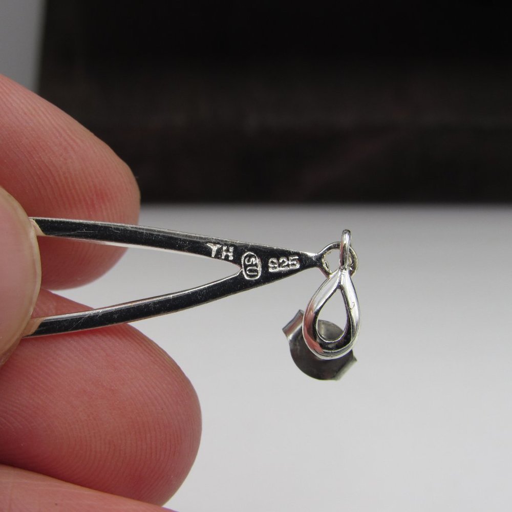 Sterling Unique Stylish Long Dangle Earrings - image 3